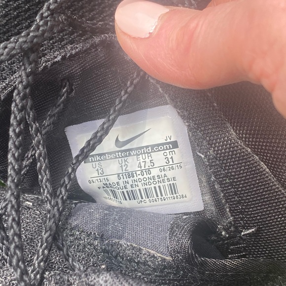 Nike Black/White “Roshe Two” Men’s Sneakers Size 13 - Picture 8 of 8